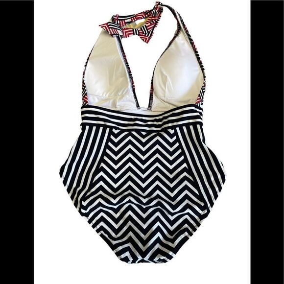 𝅺profile BY Gottex Retro Chic Halter One Piece Swimsuit size 8 - Picture 3 of 4